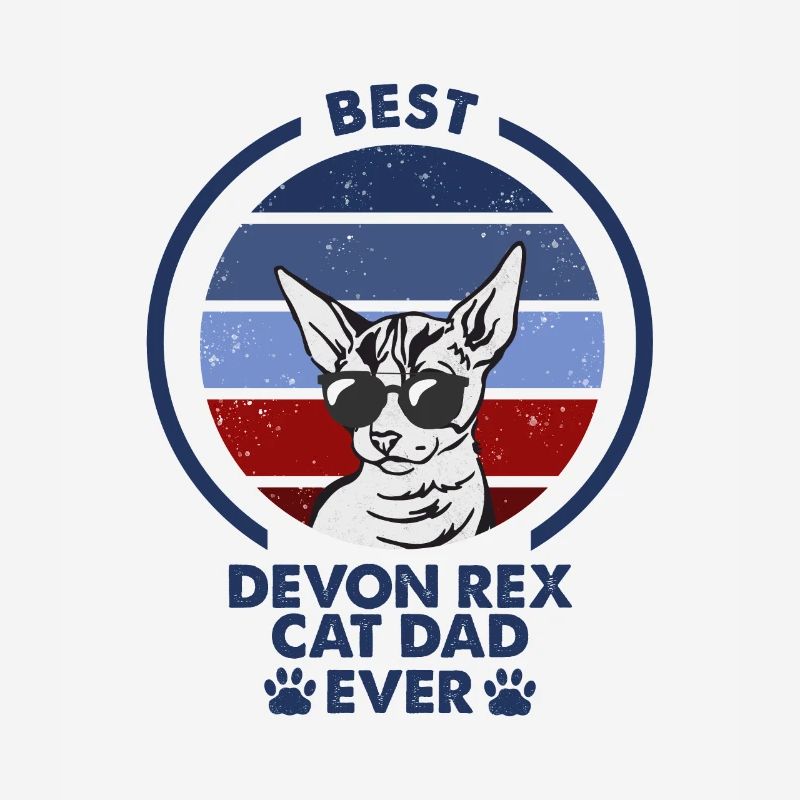 Cat Dad - Devon Rex Cat