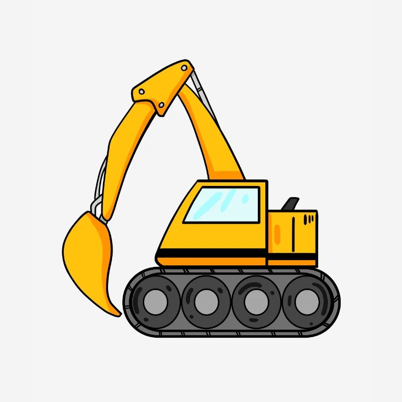 Löffelbagger Ausgräber Bagger Baumaschine