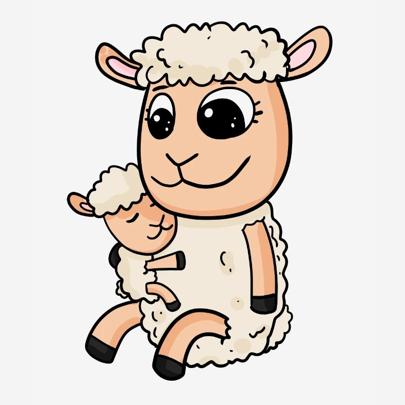 Moutons avec bébé moutons