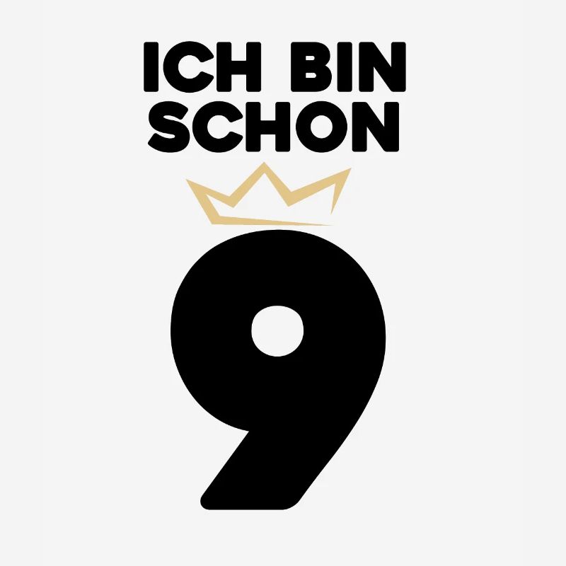 9 Geburtstag - 9 Jahre mit Krone