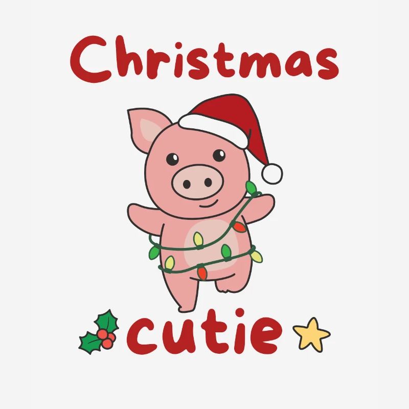 Cochon de Noël Cochons Mignon de Noël