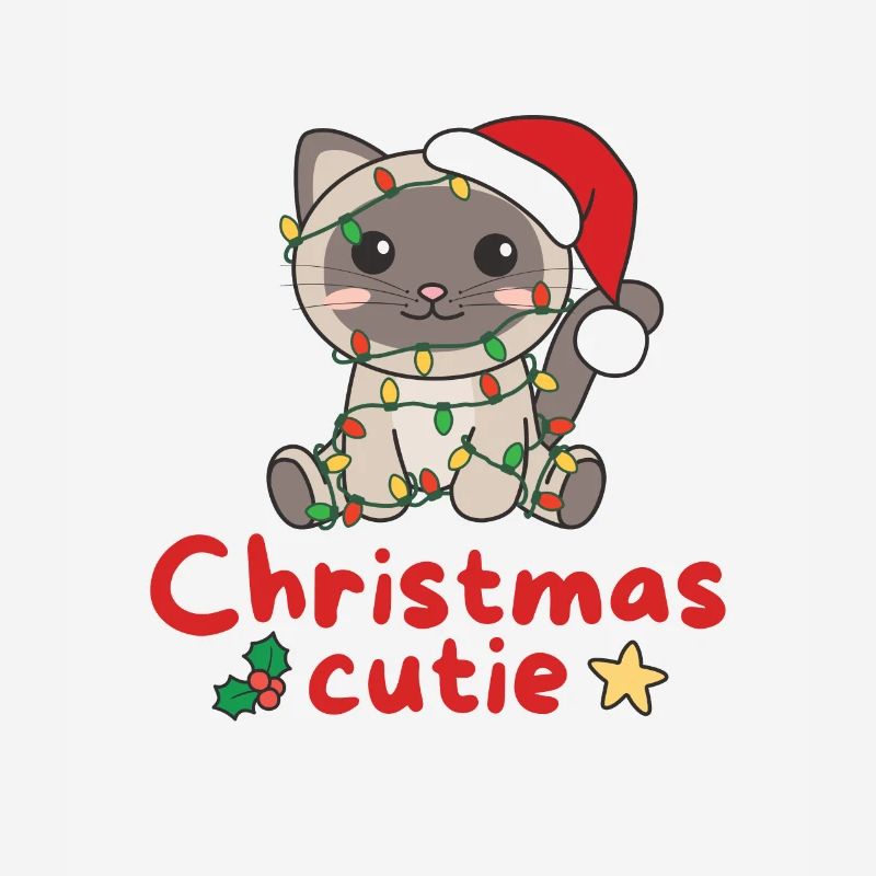 Chat de Noël Chats Mignon de Noël