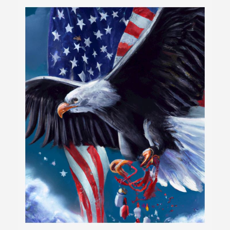 Pygargue à queue blanche de Noël américain avec