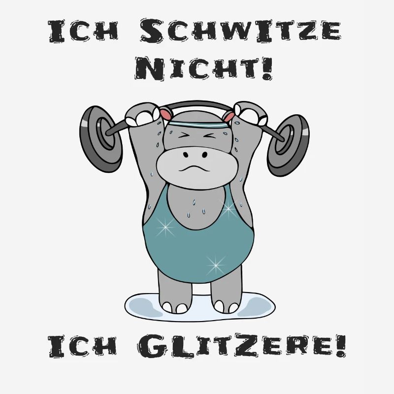 Ich schwitze nicht ich glitzere Dickes Nilpferd