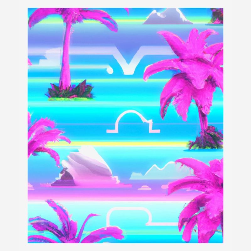 Synthwave Sun Hawaii Vaporwave Esthétique