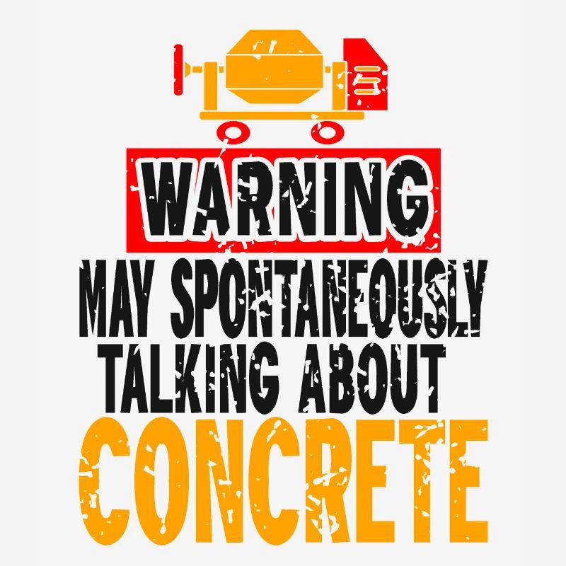 Concrete construction design for construction workers and construction site