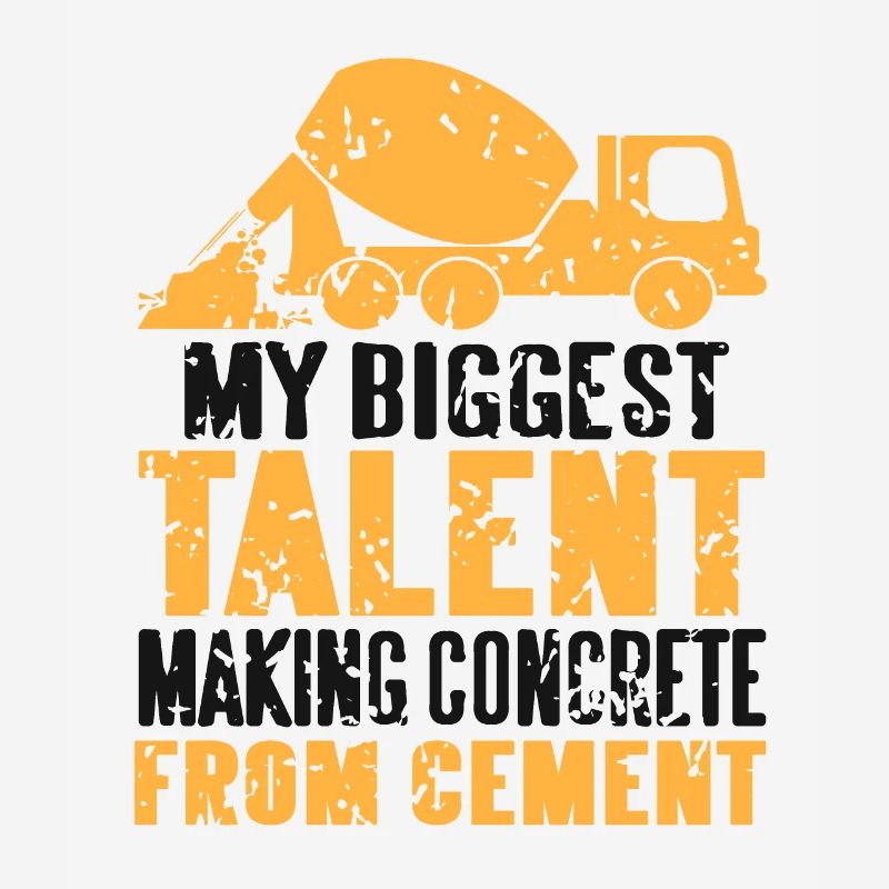 Concrete construction design for construction workers and construction site