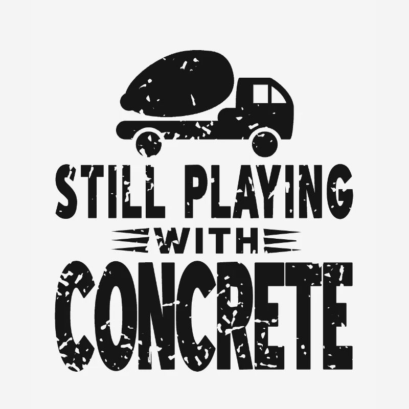 Concrete construction design for construction workers and construction site