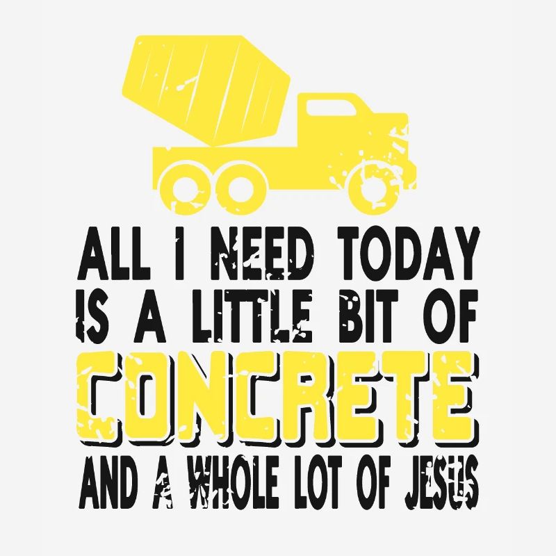 Concrete construction design for construction workers and construction site