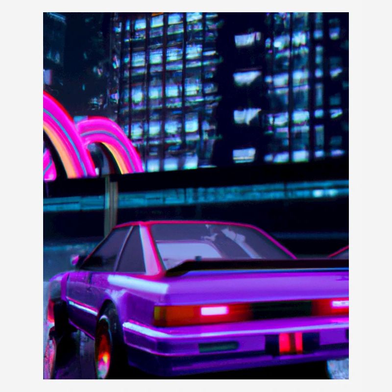 Vaporwave Esthétique Synthwave Car