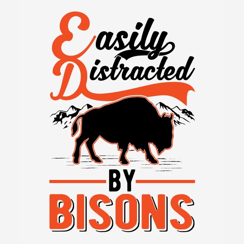 Facilement distrait par les bisons Buffle d’eau Buffle