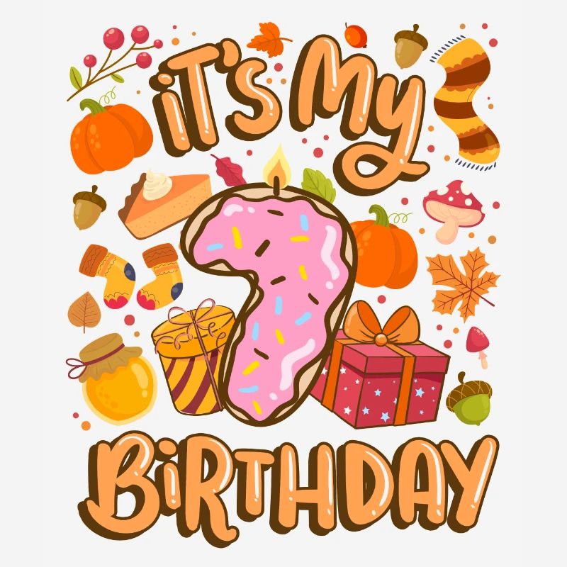 It's my 7 birthday autumn maple leaf autumn