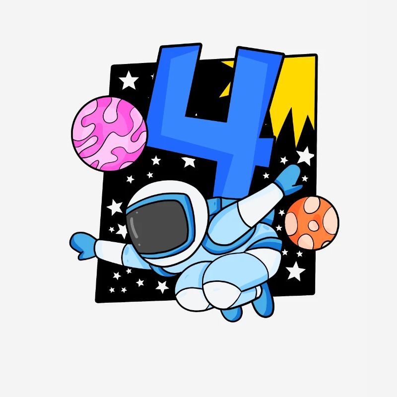 4e anniversaire 4 ans Espace jeune astronaute