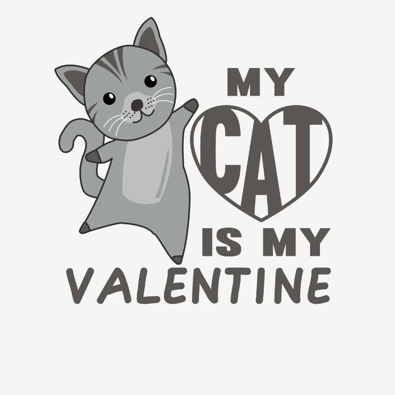 Mon chat est mon chat mignon de la Saint-Valentin pour la Saint-Valentin