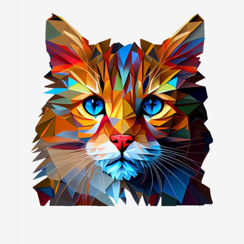 Cat Cats Kitten Polygon Cat