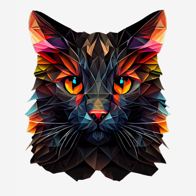 Cat Cats Kitten Polygon Cat