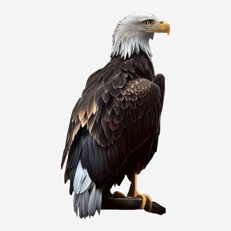 Conception polygonale cool avec un pygargue à tête blanche