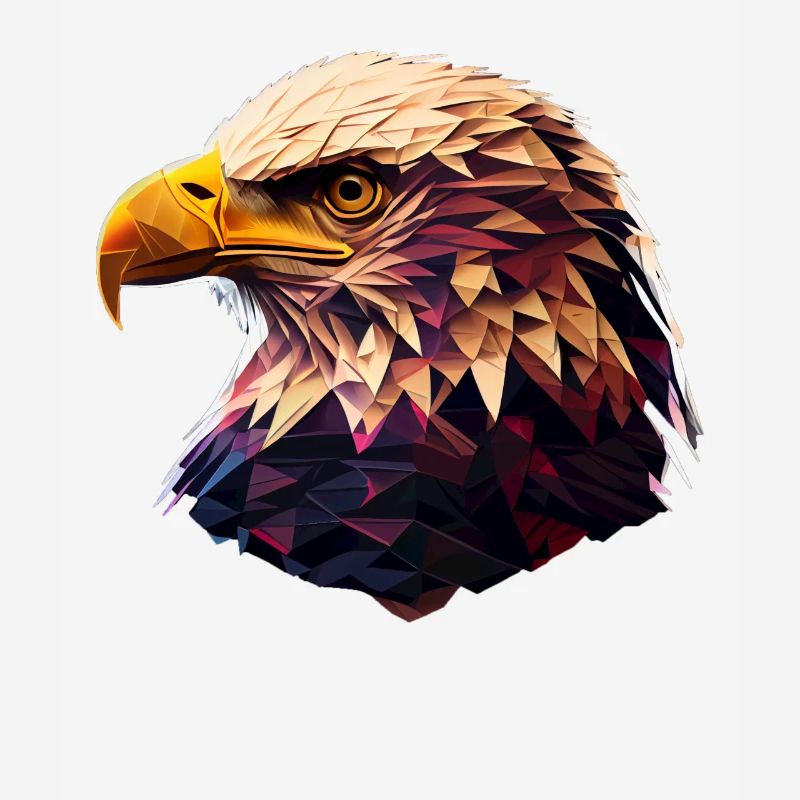 Conception polygonale cool avec un pygargue à tête blanche
