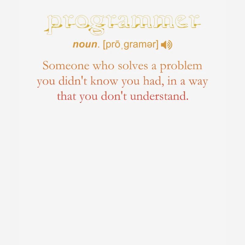Programmierer Lustige Definition Codierung Humor Vintage