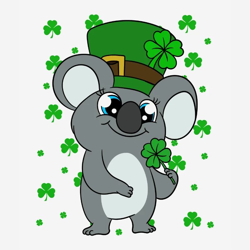 Cute Koala with Hat Saint Patrick's Day