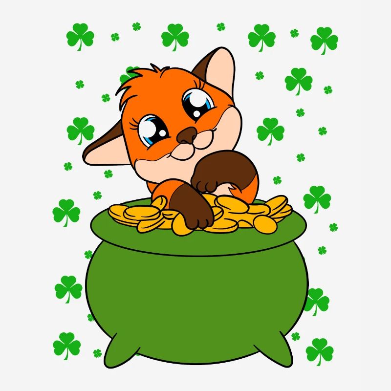 Mignon trèfle renard Saint-Patrick