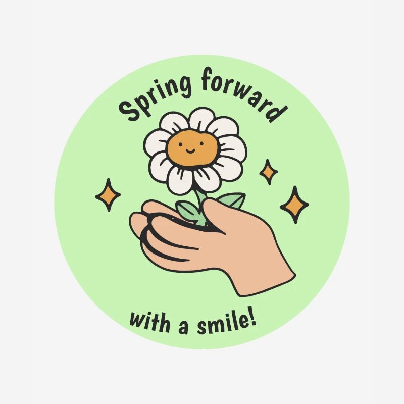 Spring Forward With A Smile! Cute Bloom Spring