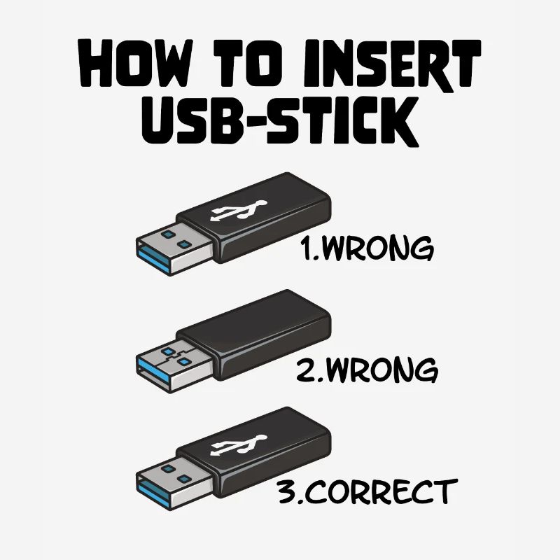 How To Insert USB Stick Funny Programmer Meme