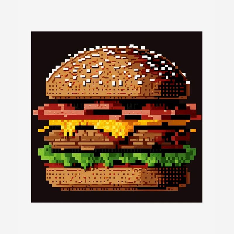 Burger 8 bits, Pixel Art