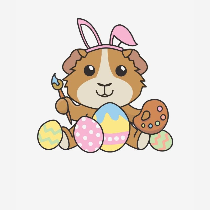 joyeuses Pâques cochon d’Inde douce Pâques