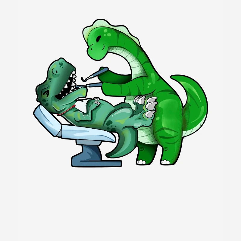 TREX chez le dentiste Brachiosaurus