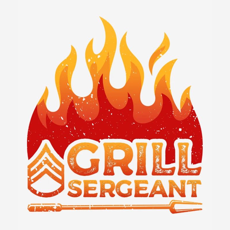 Grill Sergeant Flame Decor Proud Dad Griller