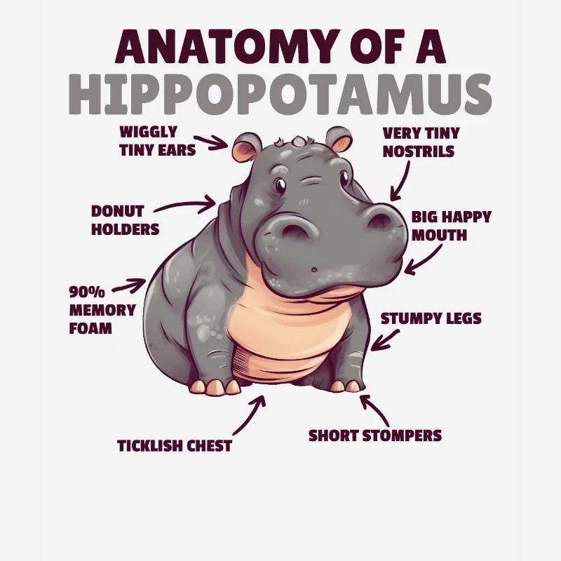 Explication de l’hippopotame doux Anatomie d’un hippopotame