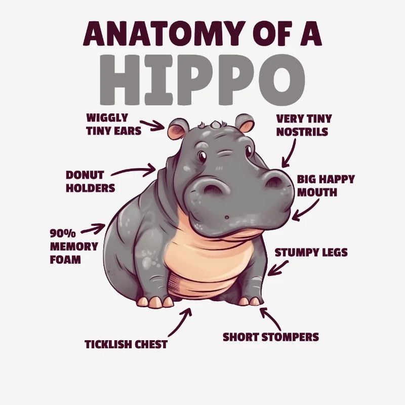 Explication de l’hippopotame doux Anatomie d’un hippopotame