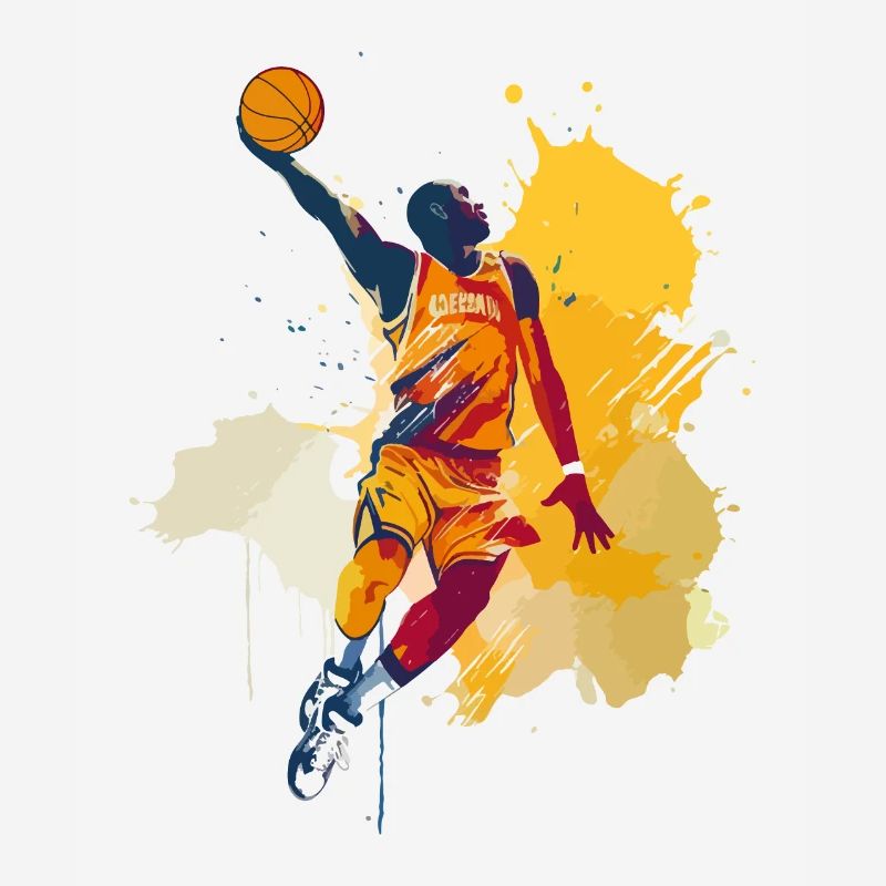 Basketteur Basketteur Dunking Splash Coloré