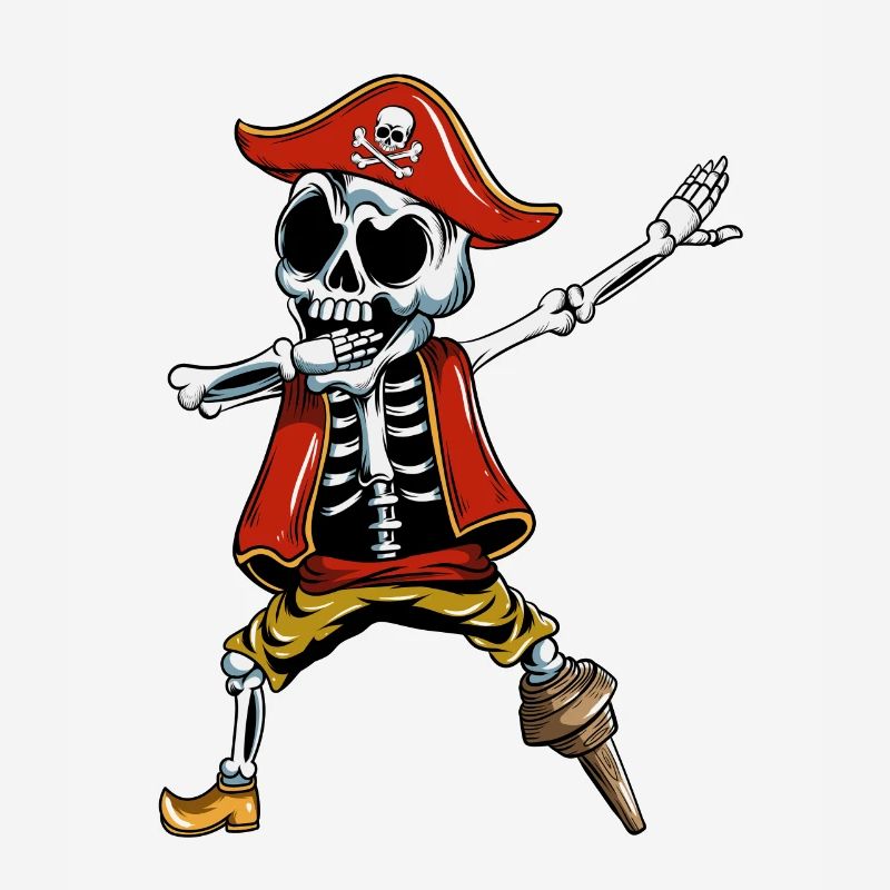Dabbing Pirate Pumpkin Glowing Halloween