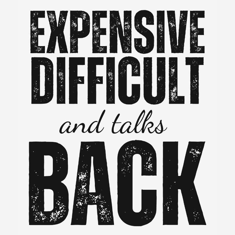 Expensive Difficult and Talks Back