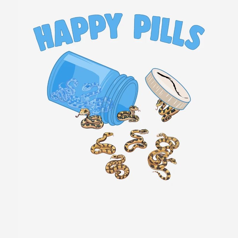 Happy Pills Ball Python Funny Snake Lovers Humor