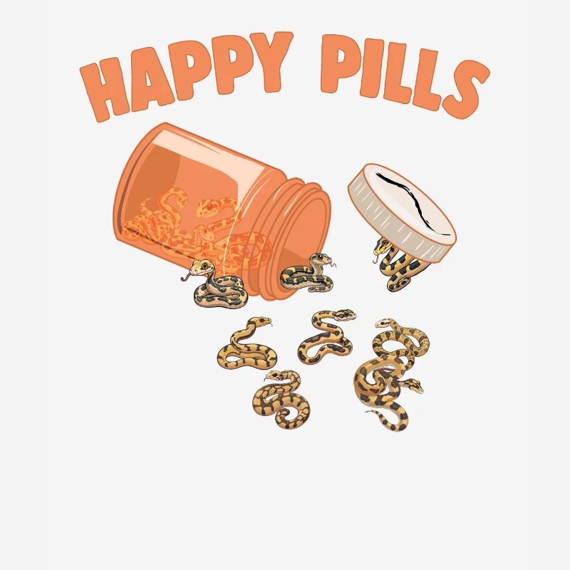 Pilules heureuses Serpents Drôle de balle Python Amants Humour
