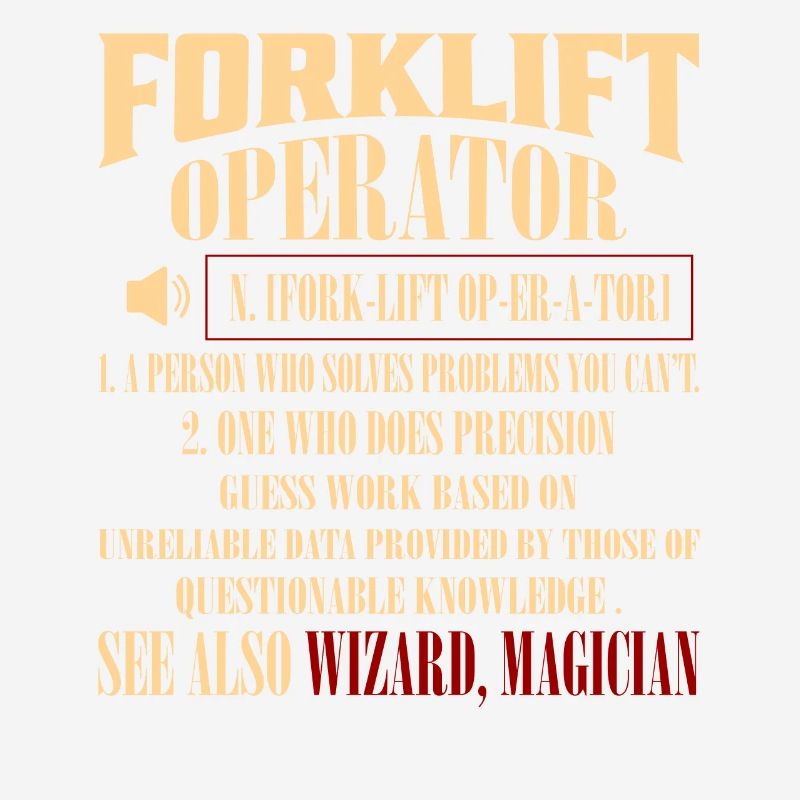 Forklift Operator Noun Operator Forklifter Driver