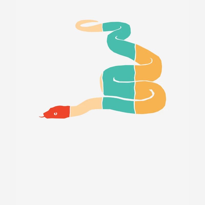 Retro Schuppenkriechtiere Python Schlange Banana