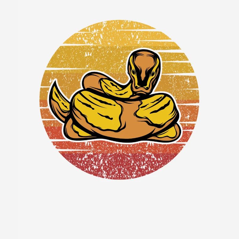 Retro Python Schlange Schuppenkriechtiere Banana