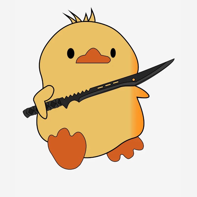 Drôle de canard avec épée - Katana