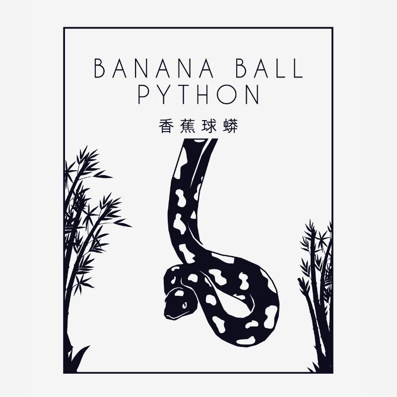 Boule de banane Python Hanzi Chinois Hanzi Snake Banane