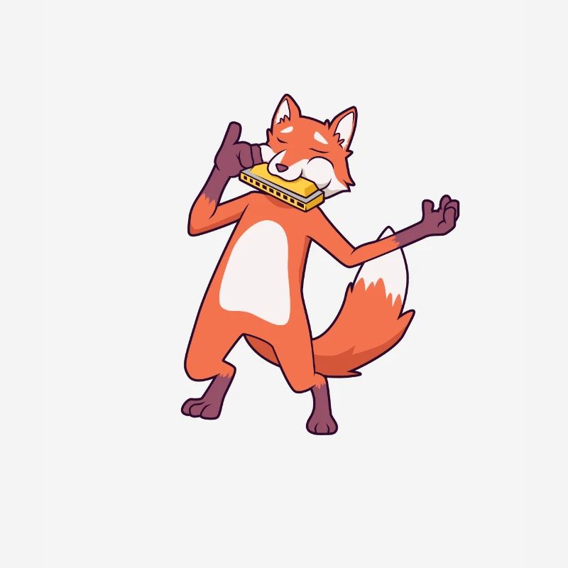 Fox joue de l’harmonica