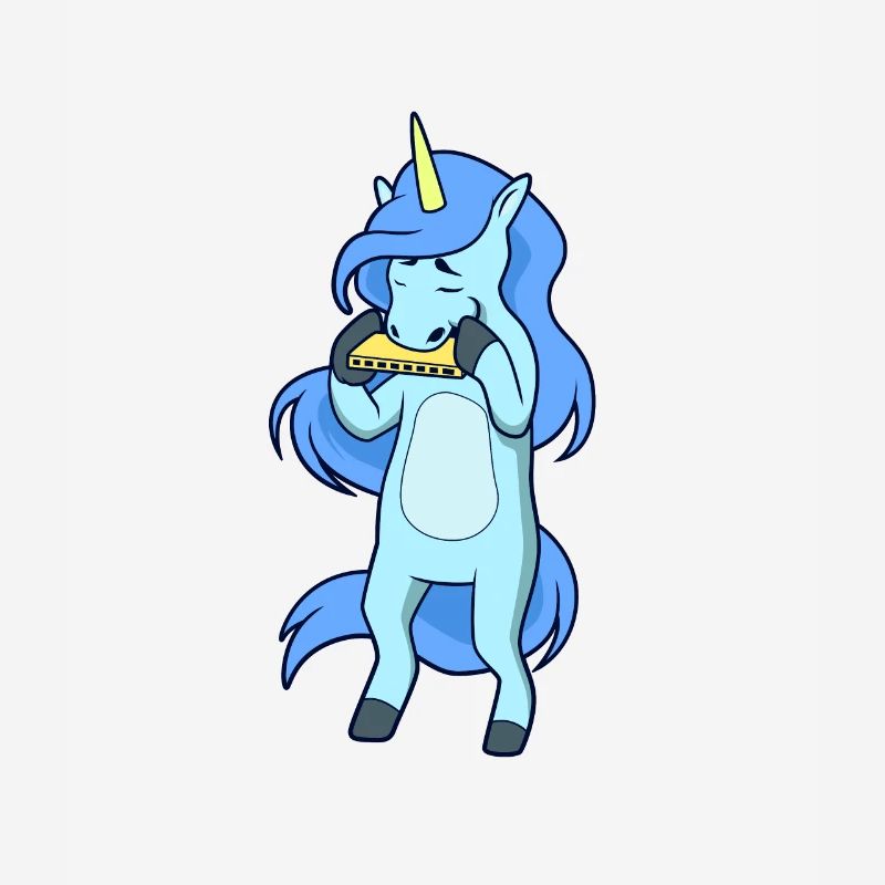 La licorne joue de l’harmonica
