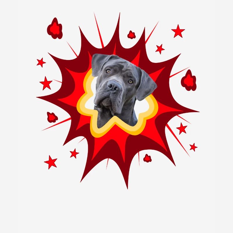 Conception de chien de bande dessinée - Pow - Cane Corso