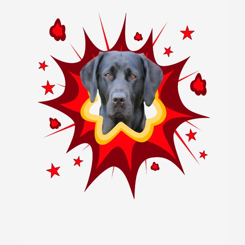Conception de chiens comiques - Pow - Labrador