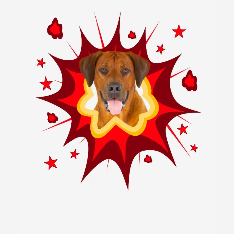 Comic Dog Design - Pow - Rhodesian Ridgeback