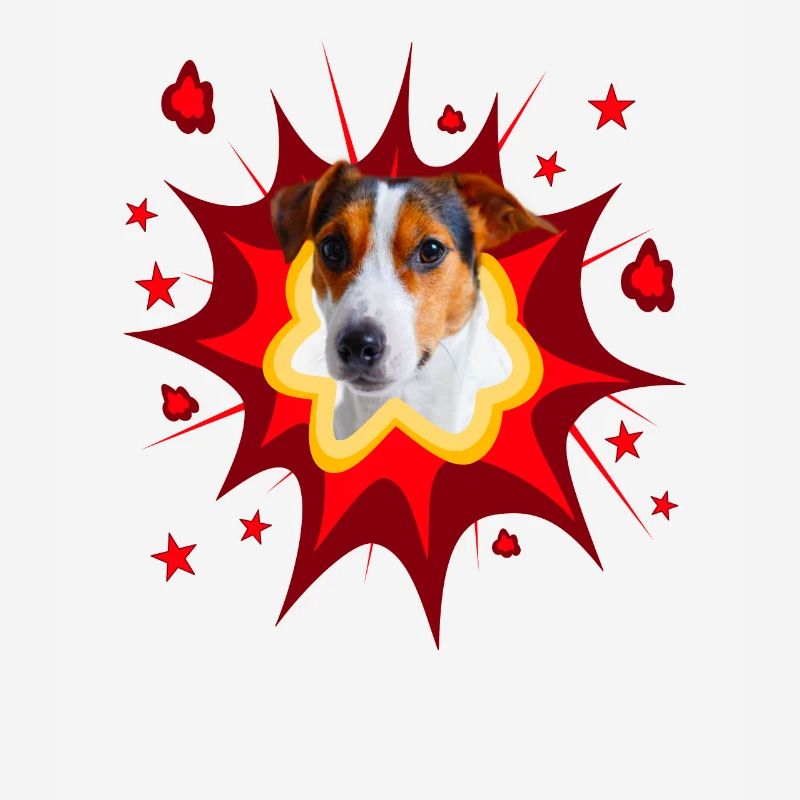 Conception de chien comique - Pow - Jack Russel Terrier