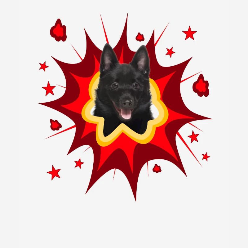 Comic Dog Design - Pow - Schipperke